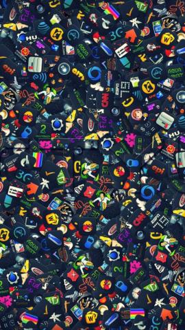 Icon Set iPhone Wallpaper