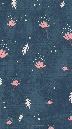 Wallpaper Dainty Falling Flowers