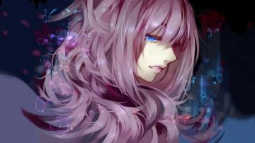 Blue Eyes Pink Hair Anime Girls Megurine Luka