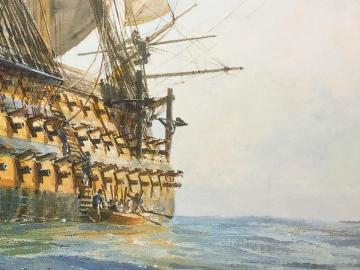 Geoff Hunt Limited Edition Print H M S Victory Scrimshaw Gallery