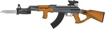 Ak With Custom Stock Acog And Bayonet By Patb91