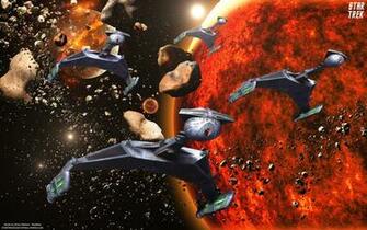 Klingon D7 Battlecruisers Star Trek Computer Desktop Wallpaper