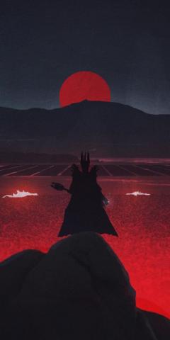 Dark King Lords Of The Rings Minimal Art Wallpaper