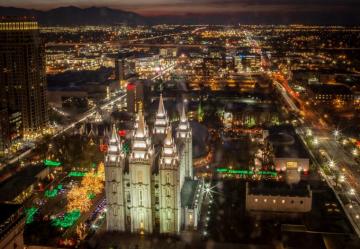 Temple Square At Christmas