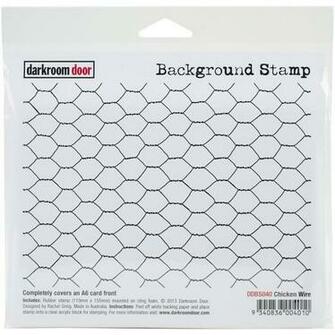 Amazon Darkroom Door Background Cling Stamp Chicken Wire