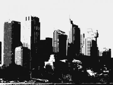 Big City Buildings Vector Art Graphics