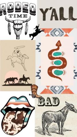 Western Phone Wallpaper In Cow Print