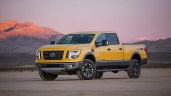 Wallpaper Nissan Titan Pickup Suv Yellow Cars