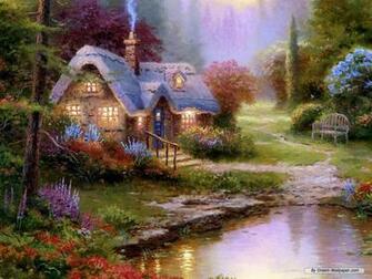 Wallpaper Nature Thomas Kinkade