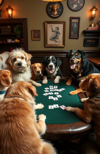 Dogs Playing Poker Wallpaper