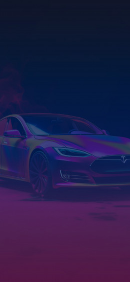 Tesla Model S Colorful Wallpaper Phone