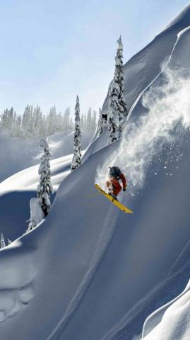 Ski iPhone Wallpaper Top Background