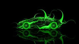 Bugatti Veyron Side Fire Abstract Car El Tony