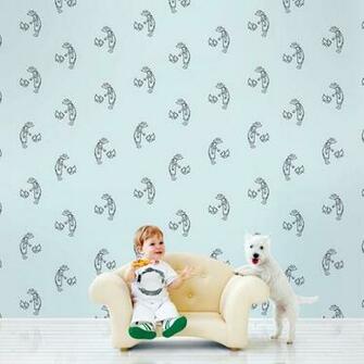Wallcandy Arts Fetch Blue And Black Wallpaper Is Sweet For A Boys