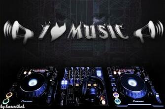Full Size I Love Music Techno Wallpaper Num X