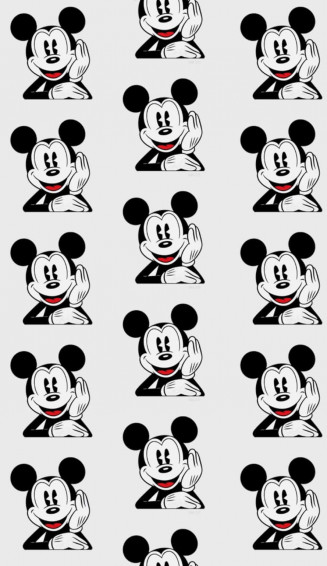 White Mickey Mouse Wallpaper
