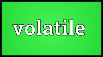 Volatile Word On Green Wallpaper