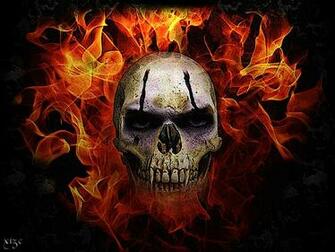 Flames And Skulls By Xtzc