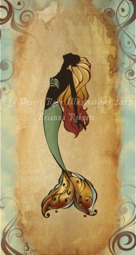 Vintage Mermaid B By Dreadpiratebri