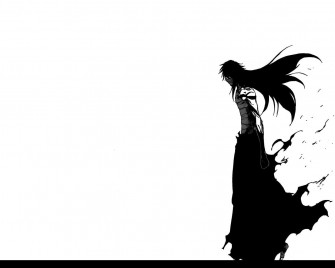 Black And White Woman Illustration Bleach Anime Kurosaki Ichigo