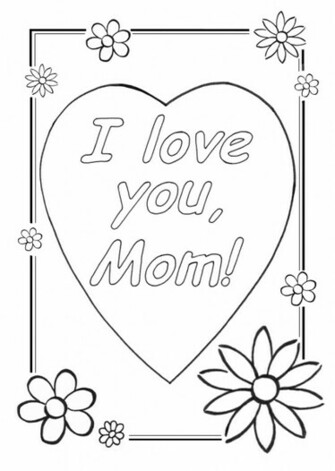 Love You Mom Coloring S Cool Christian Wallpaper