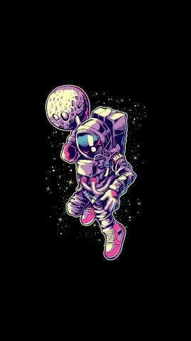 Illustration Graphic Design Purple Font Astronaut Space In