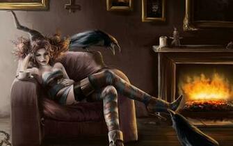 Relaxing Witch Wallpaper
