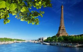 Eiffel Tower Seine River Wallpaper