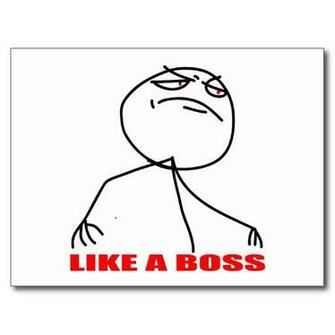 Like A Boss Meme Face Post Card From