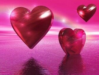 Pink Heart Wallpaper Blue Cute