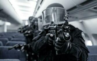 Team Police Swat Mp5 Tactical Military Art Gign Counter