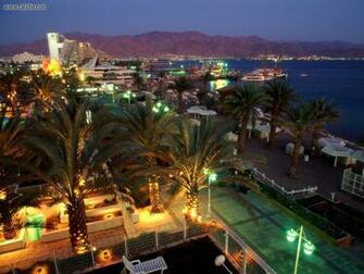 City Early Evening In Eilat Israel Desktop Wallpaper Nr