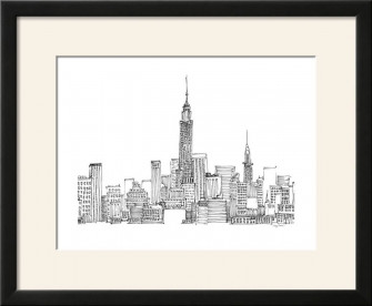 Drawing New York Skyline Wallpaper