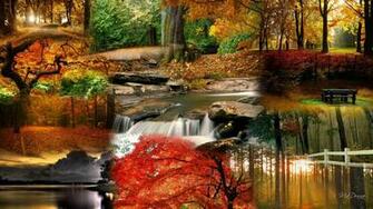 Monet Autumn Color Country Fall Falls Leaves Trees HD Desktop