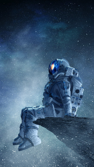 Astronaut Outer Space Stars Planet 4k Wallpaper