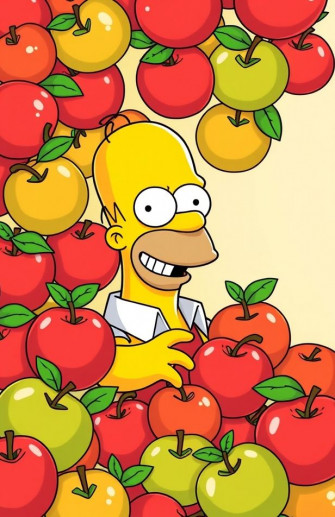 Homer Simpson Apple Wallpaper