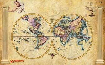 Old World Atlas Wallpaper Stock Photos