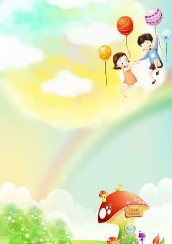 Kindergarten Children Cartoon Pictures Background Material Kids