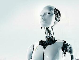Wallpaper White Robot Robo Girl