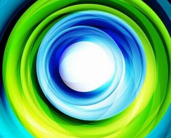 Green And Blue Swirls Bright Swirl