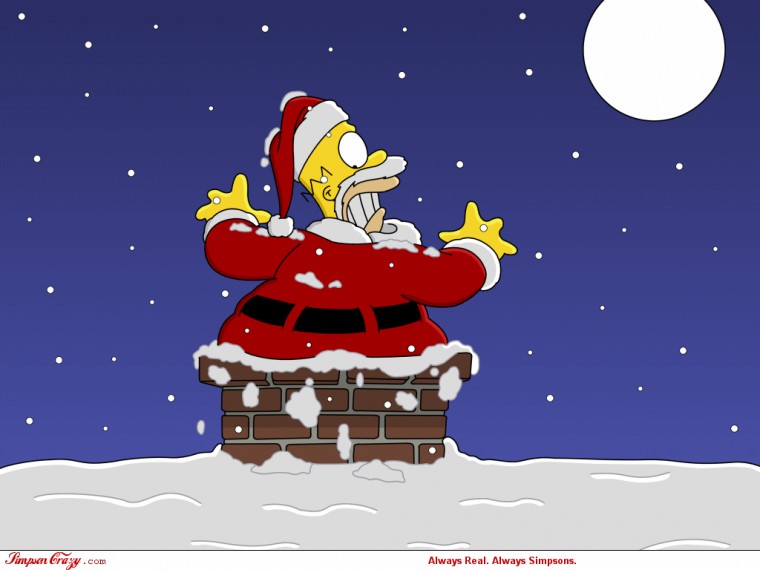 Simpsons Christmas Wallpaper Crazy