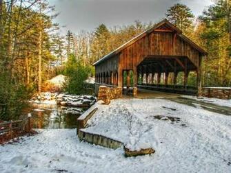 Pin Bridge In Winter Wallpaper