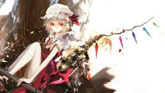 Wings Red Eyes Flandre Scarlet Anime Girls Wallpaper