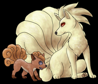 Ninetails And Vulpix Quick Paint By Starrypoke