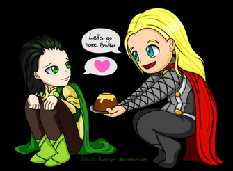 Chibi Thor Loki Avengers And Wallpaper