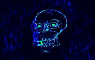 Blue Skull Wallpaper For