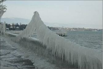 Leman Lake Ice Storm Photos