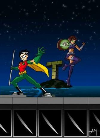 Robin And Starfire By Ezekiel47