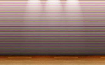 Pink Wall Stripes And Wood Floor Wallpaper