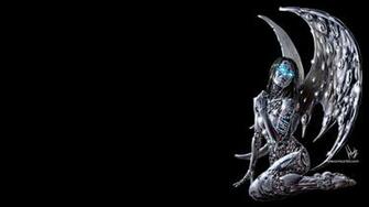 Of Ian Sokoliwski Tattooed Cyberpunk Robot Angel Desktop Wallpaper